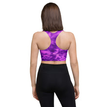 Load image into Gallery viewer, Purple Violet Tie Dye Sports Bra