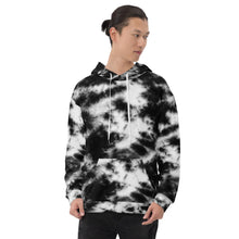 Load image into Gallery viewer, Onyx & Frost Tie Dye Unisex Hoodie