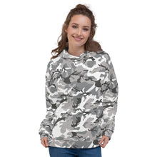 Load image into Gallery viewer, Grey Camouflage Unisex Hoodie
