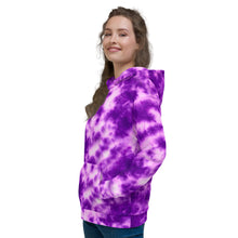 Load image into Gallery viewer, Purple Violet Tie Dye Unisex Hoodie