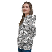 Load image into Gallery viewer, Grey Camouflage Unisex Hoodie