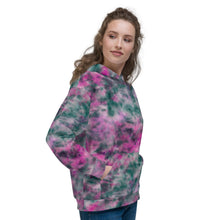 Load image into Gallery viewer, Lilac & Peacock Tie Dye Unisex Hoodie