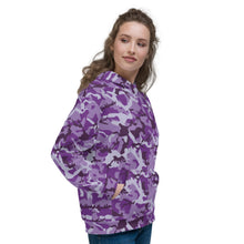 Load image into Gallery viewer, Purple Camouflage Unisex Hoodie