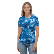 Load image into Gallery viewer, Royal Blue Tie Dye Women's T-shirt