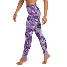 Load image into Gallery viewer, Purple Camouflage Yoga Leggings