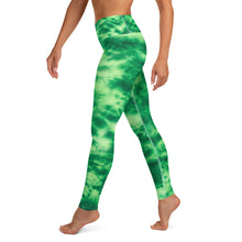 Load image into Gallery viewer, Emerald Tie Dye Yoga Leggings