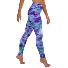 Load image into Gallery viewer, Aqua & Iris Tie Dye Yoga Leggings
