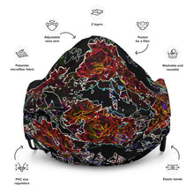 Load image into Gallery viewer, Neon Roses Face Mask