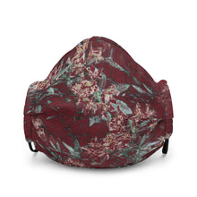 Load image into Gallery viewer, Crimson Floral Face Mask