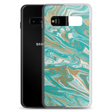 Load image into Gallery viewer, Tiffany & Gold Marble Samsung Case