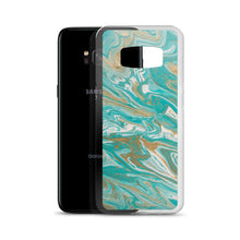 Load image into Gallery viewer, Tiffany & Gold Marble Samsung Case