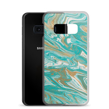 Load image into Gallery viewer, Tiffany & Gold Marble Samsung Case