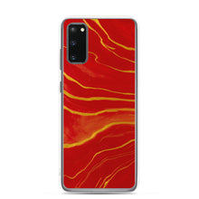 Load image into Gallery viewer, Red & Gold Marble Samsung Case