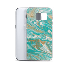 Load image into Gallery viewer, Tiffany & Gold Marble Samsung Case