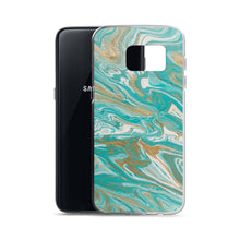 Load image into Gallery viewer, Tiffany & Gold Marble Samsung Case