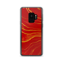 Load image into Gallery viewer, Red & Gold Marble Samsung Case