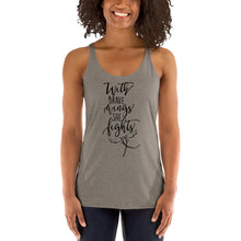 Load image into Gallery viewer, With Brave Wings She Fights Women's Racerback Tank