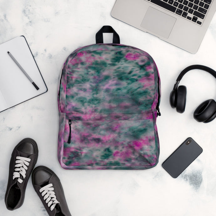 Lilac & Peacock Tie Dye Backpack