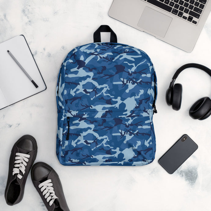 Blue Camouflage Backpack