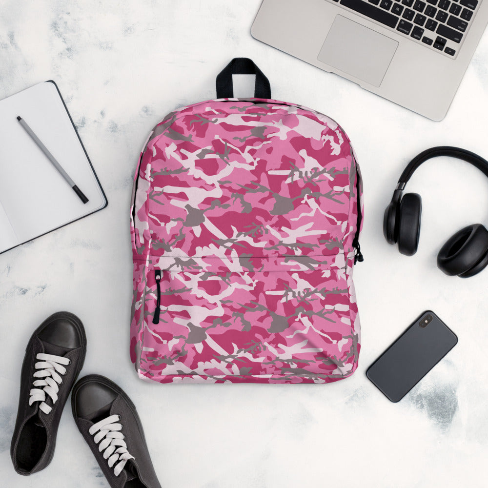 Pink Camouflage Backpack