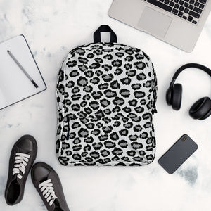 Snow Leopard  Print Backpack