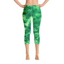 Load image into Gallery viewer, Emerald Tie Dye Capri Leggings