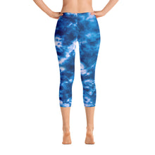 Load image into Gallery viewer, Royal Blue Tie Dye Capri Leggings