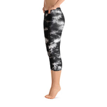 Load image into Gallery viewer, Onyx &amp; Frost Tie Dye Capri Leggings