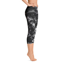 Load image into Gallery viewer, Onyx &amp; Frost Tie Dye Capri Leggings