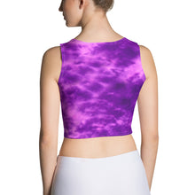 Load image into Gallery viewer, Purple Violet Tie Dye Crop Top