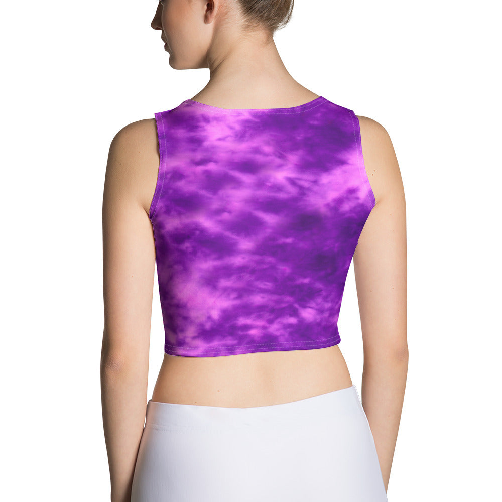 Purple Violet Tie Dye Crop Top