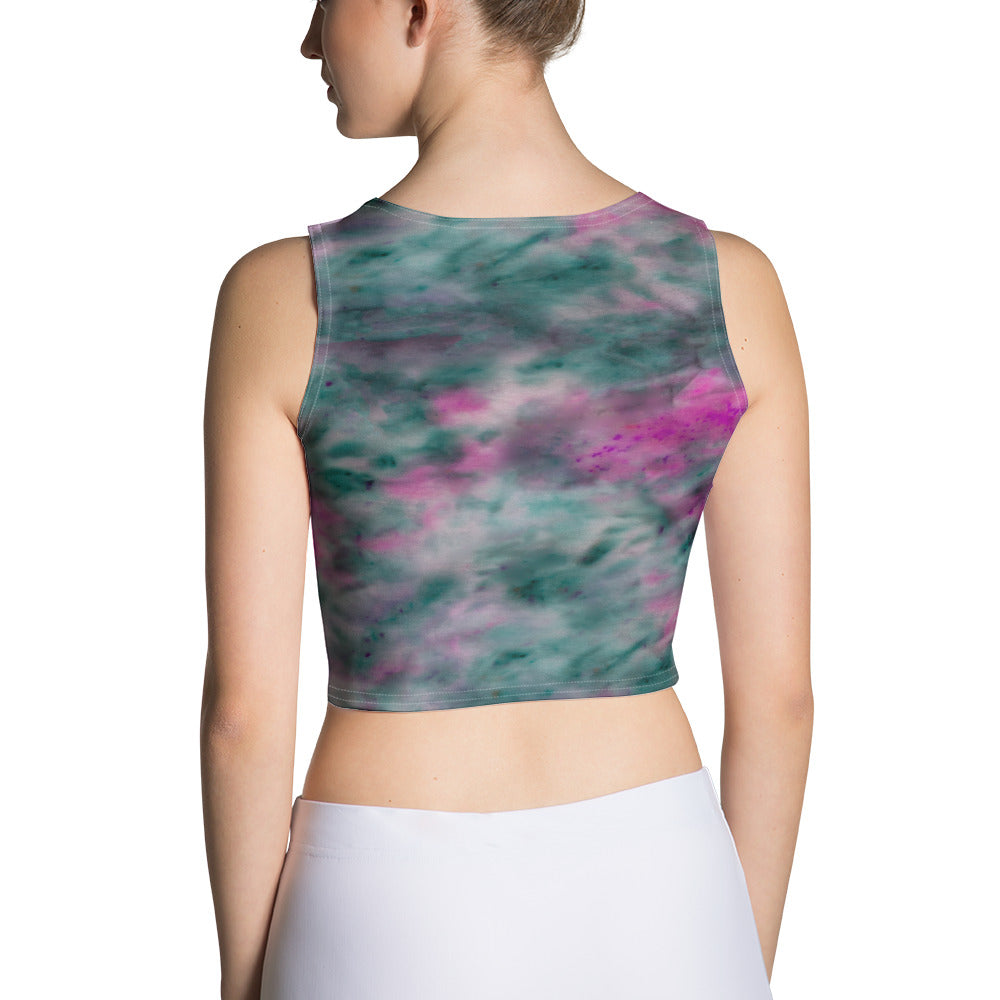 Lilac & Peacock Tie Dye Crop Top