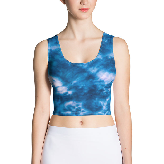 Royal Blue Tie Dye Crop Top