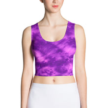 Load image into Gallery viewer, Purple Violet Tie Dye Crop Top
