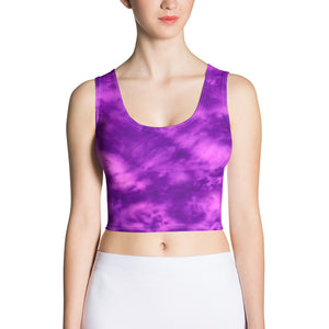 Purple Violet Tie Dye Crop Top