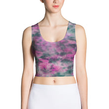 Load image into Gallery viewer, Lilac &amp; Peacock Tie Dye Crop Top