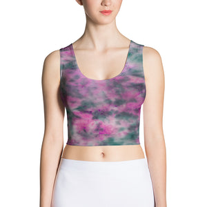 Lilac & Peacock Tie Dye Crop Top