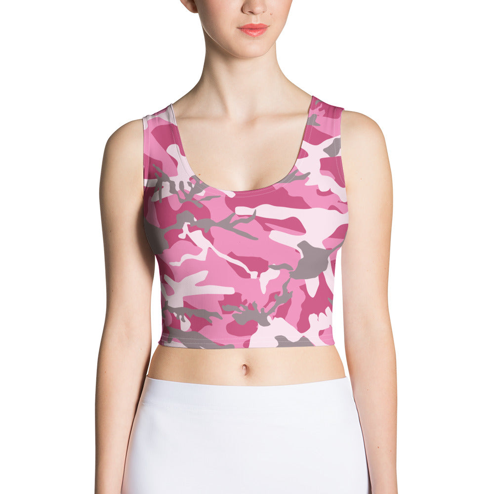 Pink Camouflage Crop Top