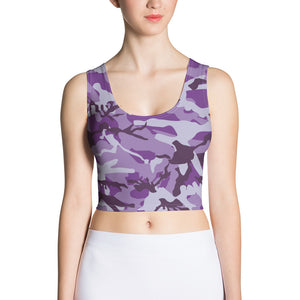 Purple Camouflage Crop Top