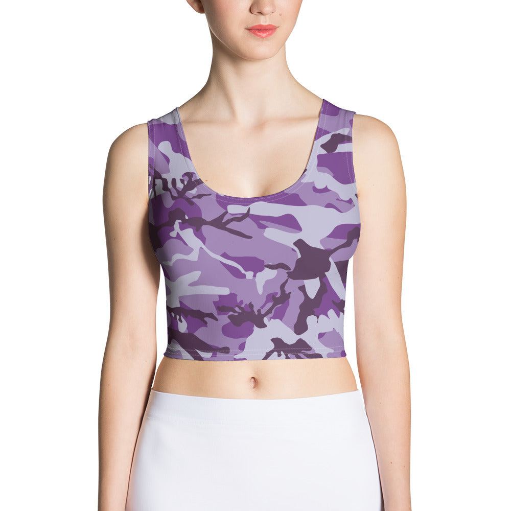 Purple Camouflage Crop Top