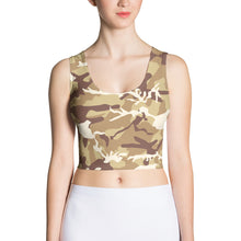 Load image into Gallery viewer, Brown Camouflage Crop Top
