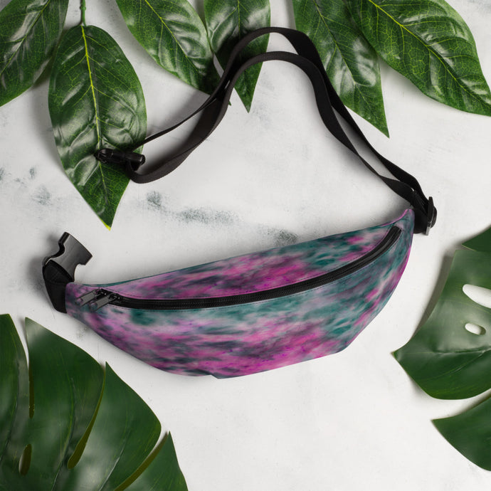 Lilac & Peacock Tie Dye Fanny Pack