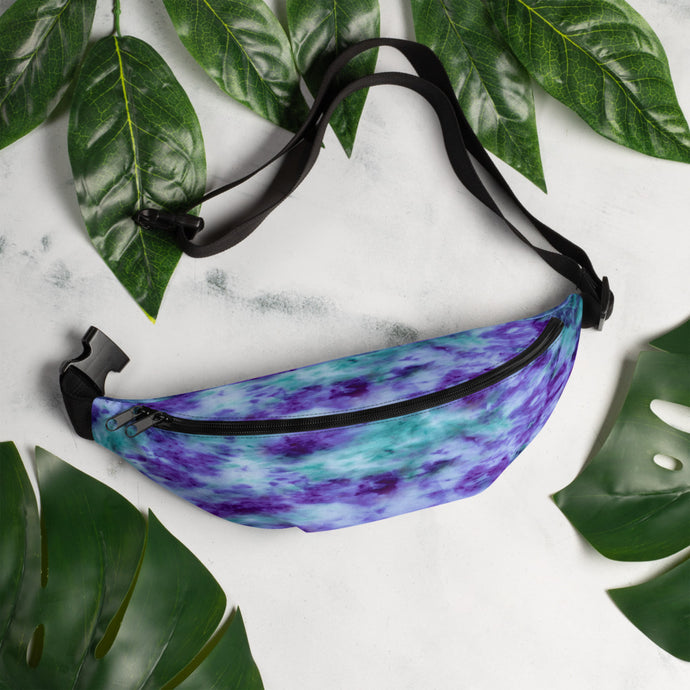 Aqua & Iris Tie Dye Fanny Pack