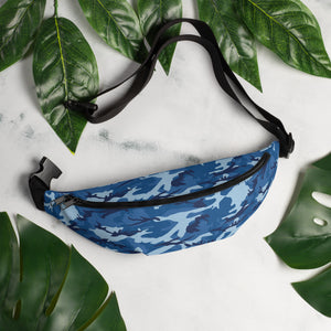 Blue Camouflage Fanny Pack