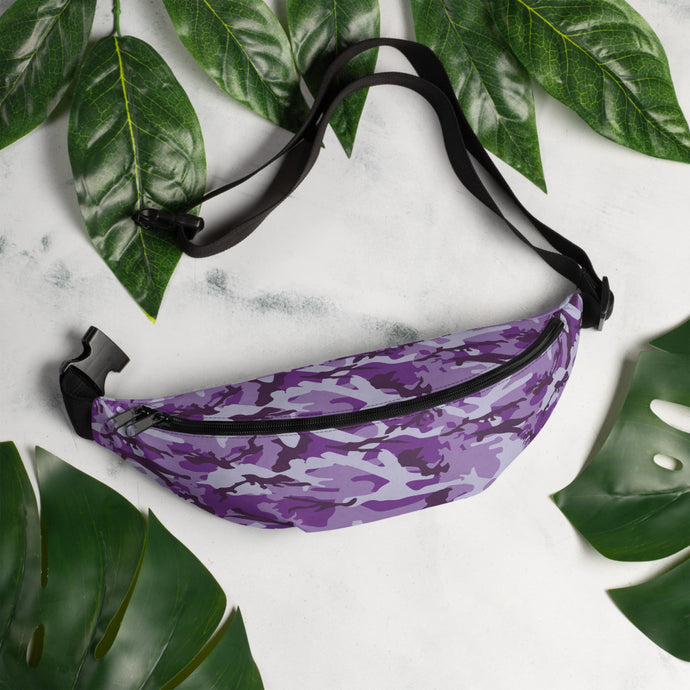 Purple Camouflage Fanny Pack