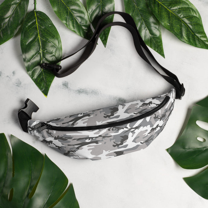 Grey Camouflage Fanny Pack