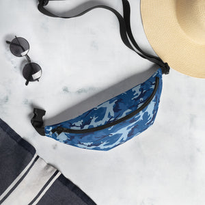 Blue Camouflage Fanny Pack