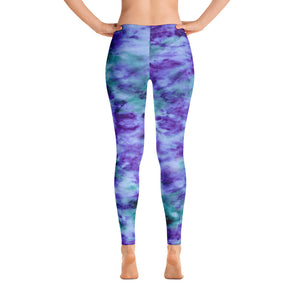Aqua & Iris Tie Dye Leggings