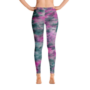 Lilac & Peacock Tie Dye Leggings