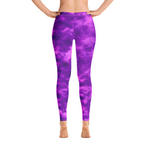 Purple Violet Tie Dye Leggings